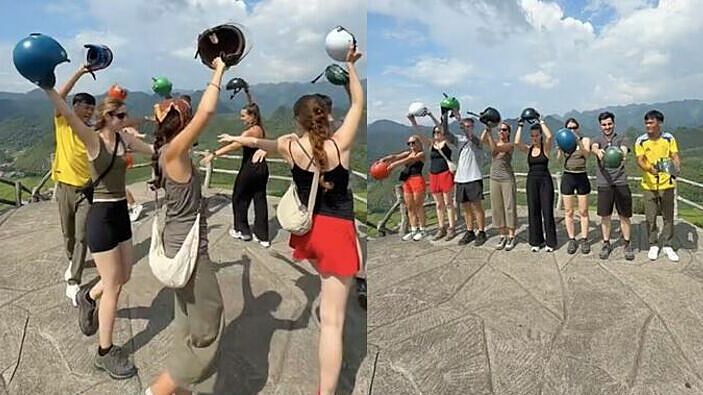 Khách Tây múa 'Việt Nam quê hương tôi' giữa