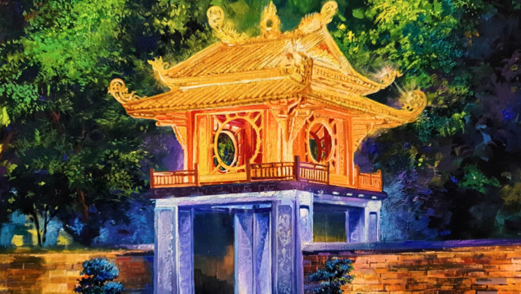 Những biểu tượng Hà Nội trong tranh