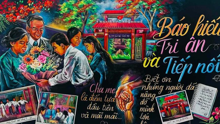 Tranh ghép vẽ bằng phấn đạt kỷ lục Việt