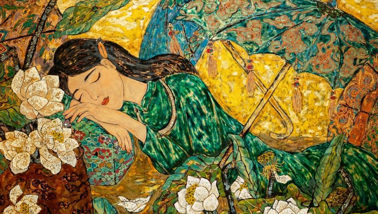 Phái đẹp qua tranh sơn mài