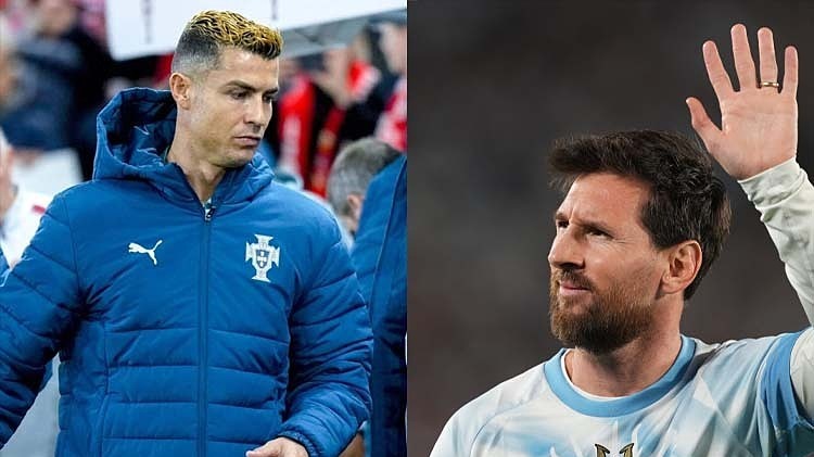 Tương phản giữa Messi và Ronaldo trong ngày chia